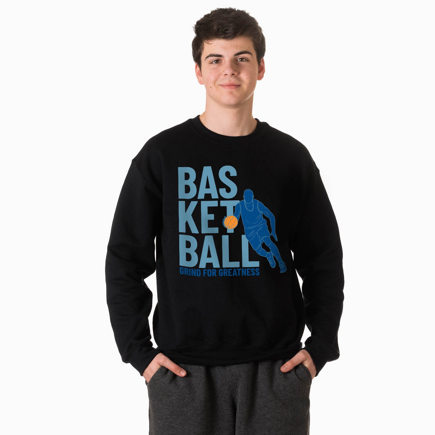 Basketball Crewneck Sweatshirt – Grind For Greatness