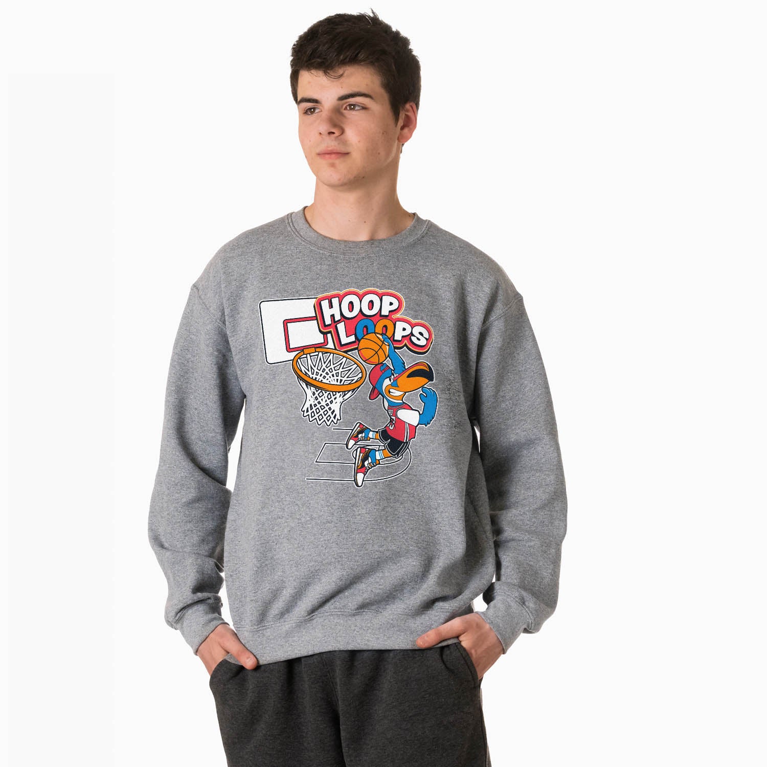 Basketball Crewneck Sweatshirt – Hoop Loops Graphic