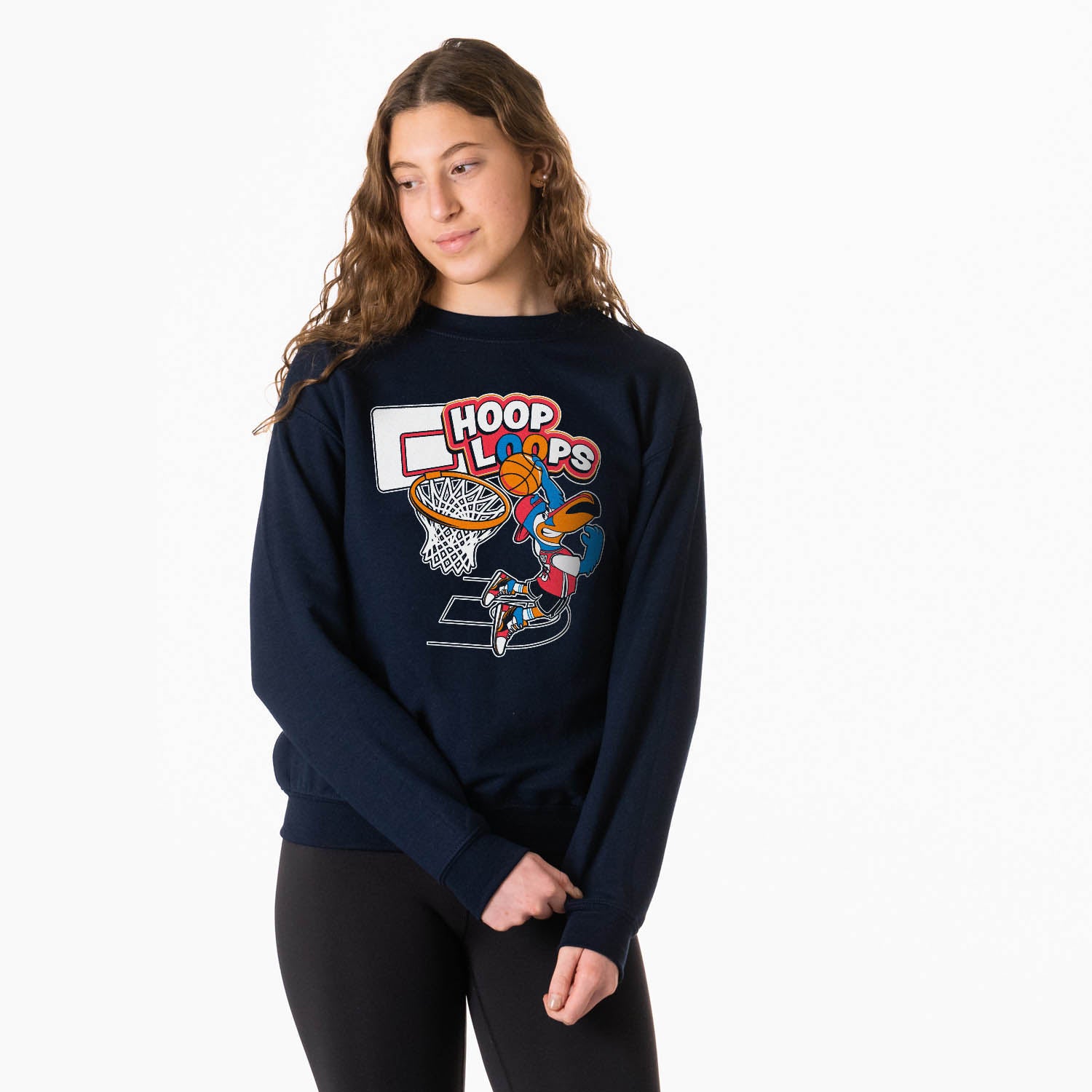 Basketball Crewneck Sweatshirt – Hoop Loops Graphic