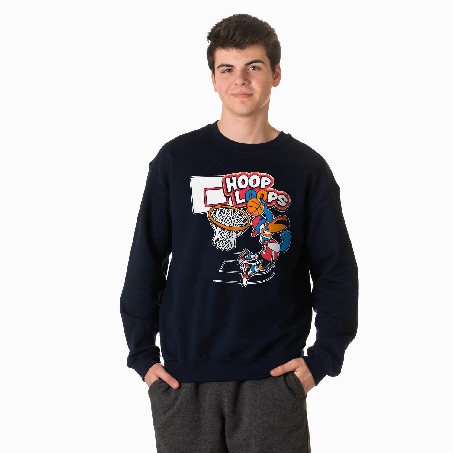 Basketball Crewneck Sweatshirt – Hoop Loops Graphic