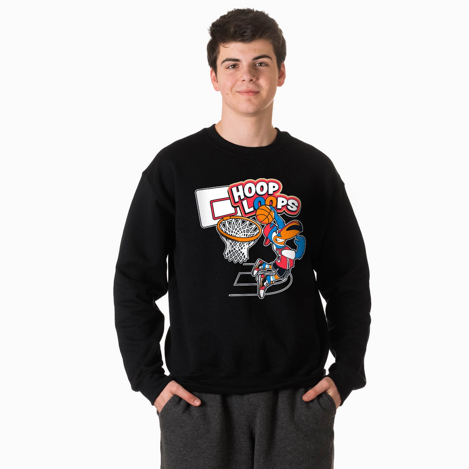 Basketball Crewneck Sweatshirt – Hoop Loops Graphic