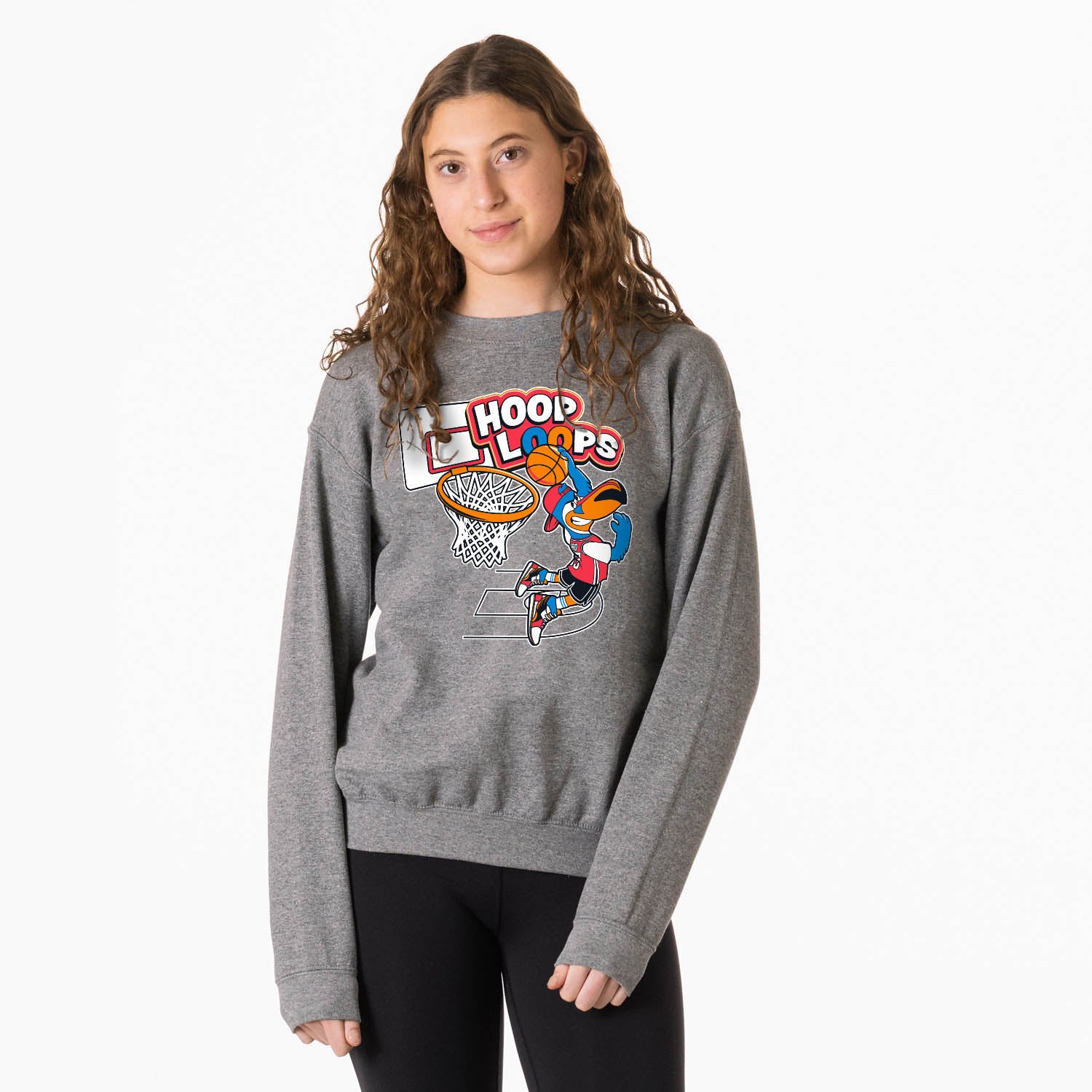 Basketball Crewneck Sweatshirt – Hoop Loops Graphic