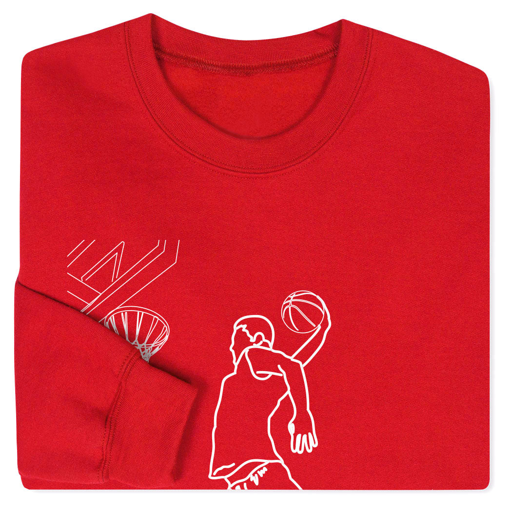 Basketball Crewneck Sweatshirt – Player Sketch Artwork