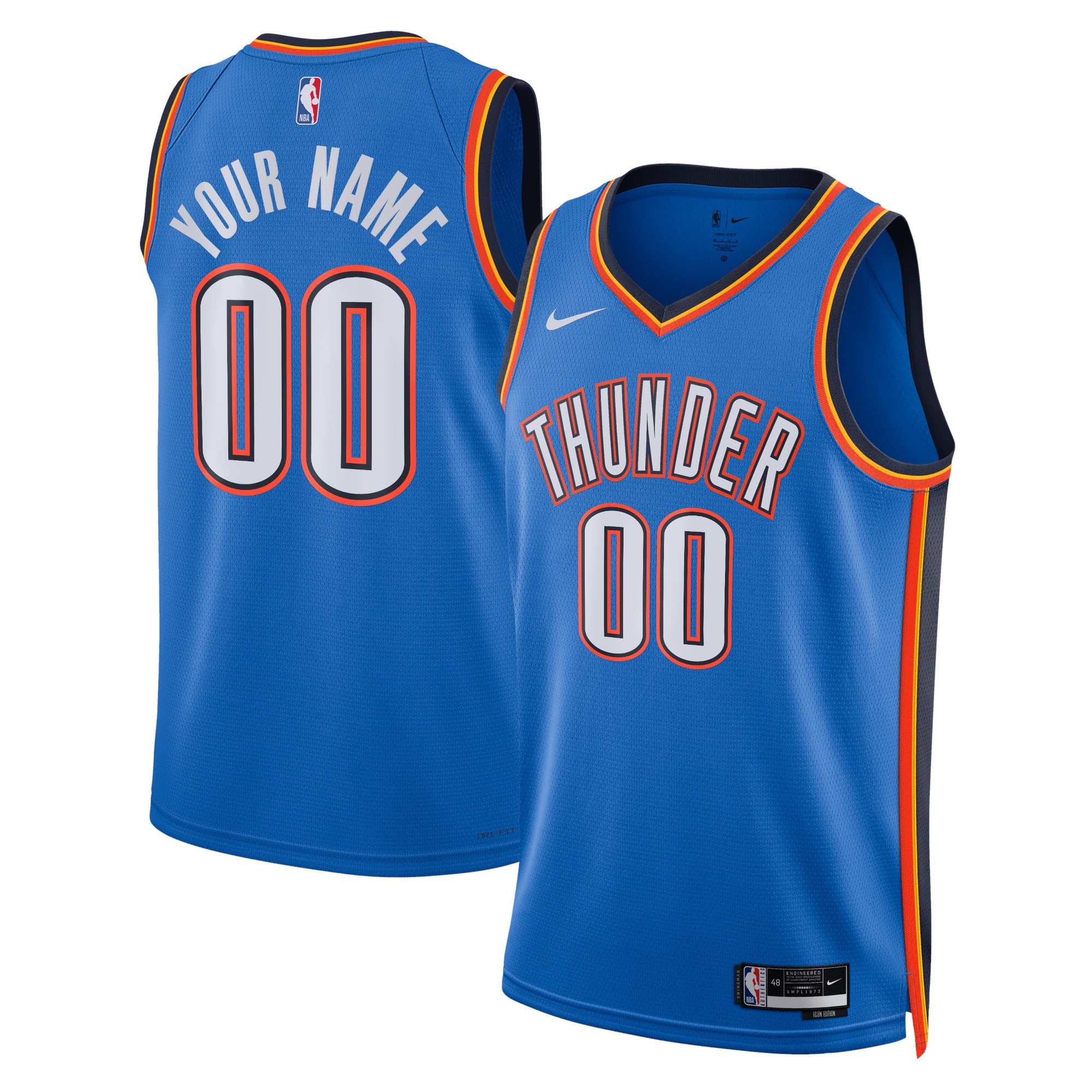 Custom Oklahoma City Thunder Icon Jersey